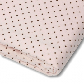 Детская простынь Fitted Crib Sheet Pink w/BR Dots