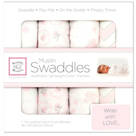 Набор муслиновых пеленок SwaddleDesigns Pink Butterfly