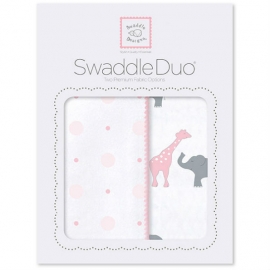 Набор пеленок SwaddleDesigns Swaddle Duo Pink Circus Fun